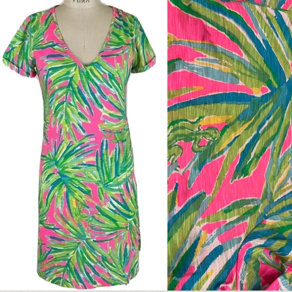 LILLY PULITZER Jessica Dress NWT Size Large Tiki Pink - Picture 3 of 11